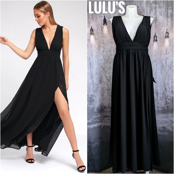 Lulus Dresses & Skirts - Lulu's Heavenly Hues maxi dress in Black, size XL, New with Tags
